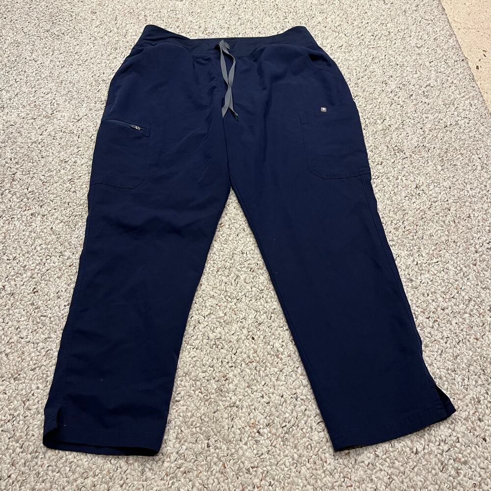 Figs Yola High Rise Scrub Pants XXL Navy Blue Comfort Workwear Healthcare